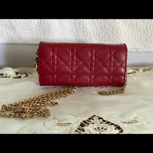 Christian Dior WOC Red Lambskin Crossbody